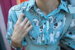 T-shirt chat poche streetwear
